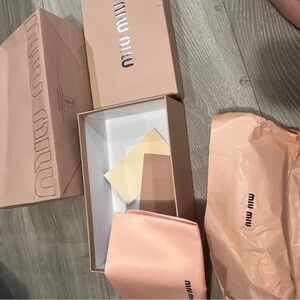 Authentic miumiu shoe packaging